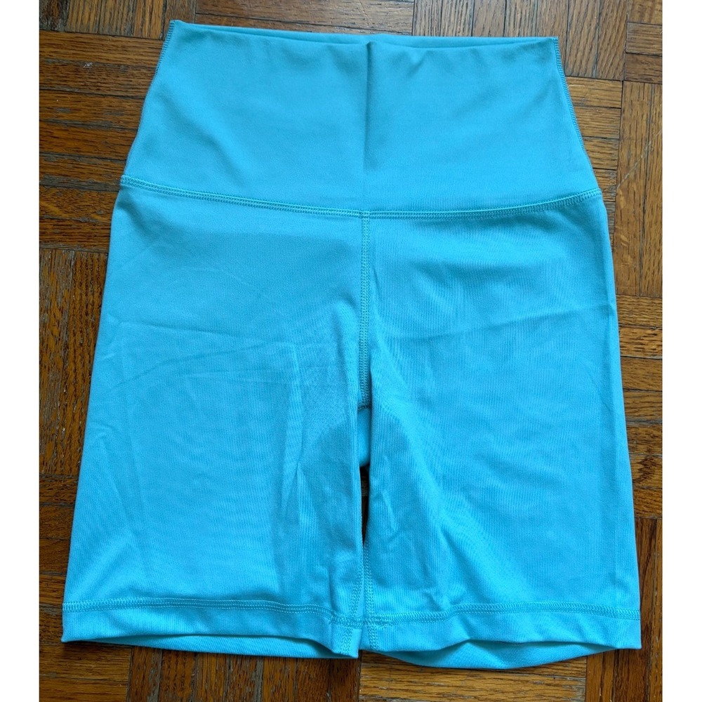 Yogalicious Lux Bike Shorts Women's Small Athletic Activewear Stretch‎ Blue